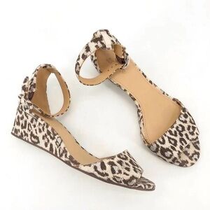 Women’s J Crew Laila Leopard Wedge size 8.5